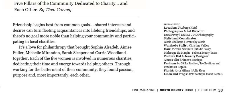 FINE Magazine Friends in Philanthropy Profile